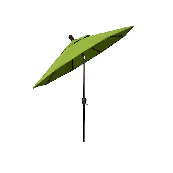 6' Bronze Aluminum Market Patio Umbrella, Sunbrella Macaw